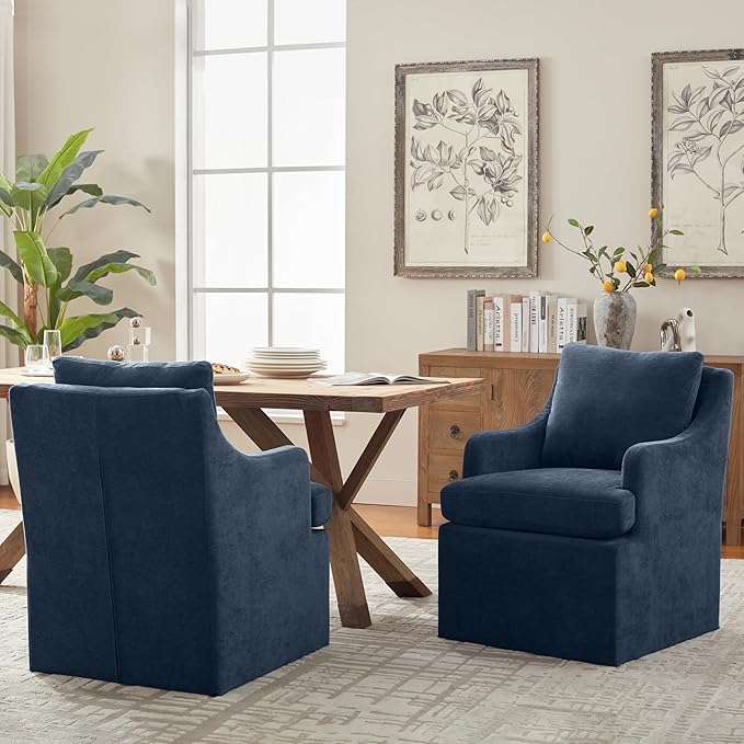 Upholstered Dining Chair in Navy