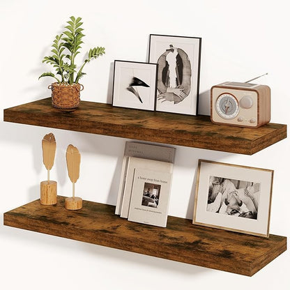 Set of 2 Rustic Floating Shelves - 36"