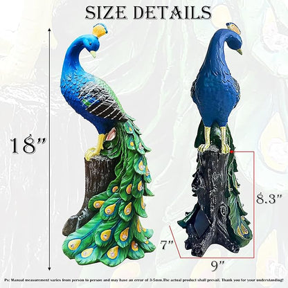 Solar LED Peacock Garden Sculpture