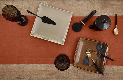 100% Pure Linen Small Table Runner in Cinnamon - 14 x 60 Inch