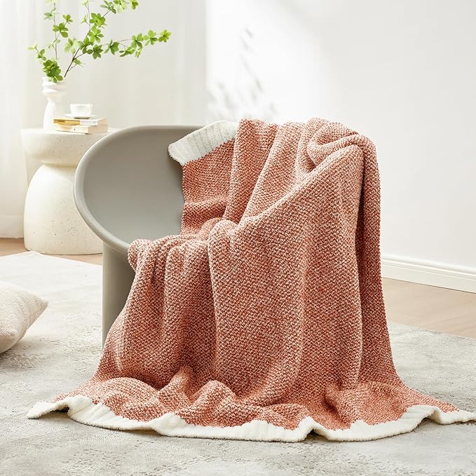 Snuggle Sac Ultra Soft Throw Blanket in Rust - 50 x 60 inch