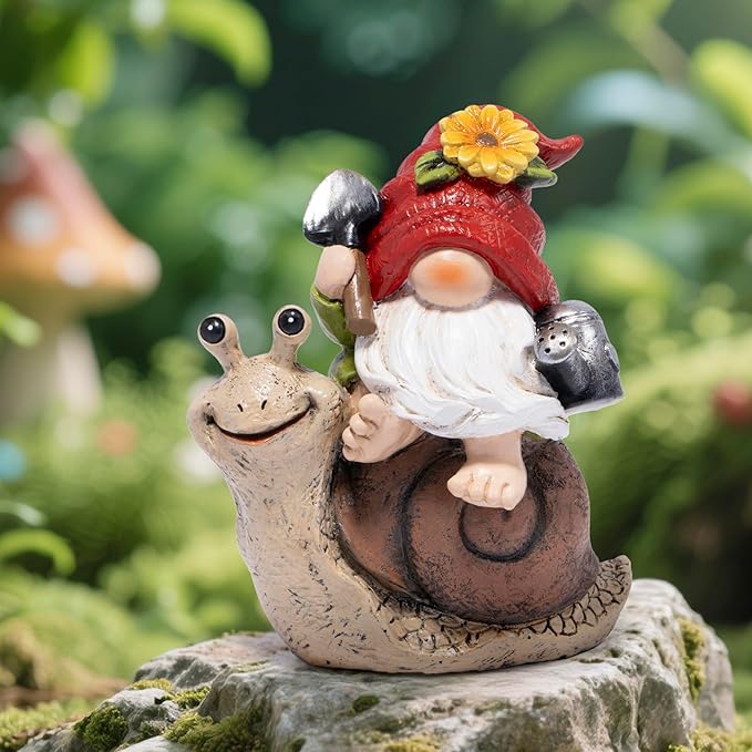 Garden Gnome Sculpture - Snail
