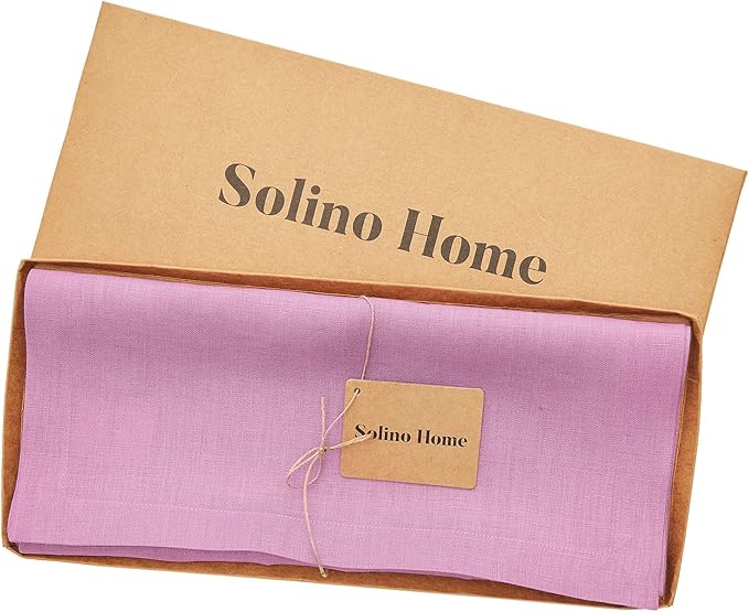 100% Pure Linen 14 x 108" Table Runner - Violet