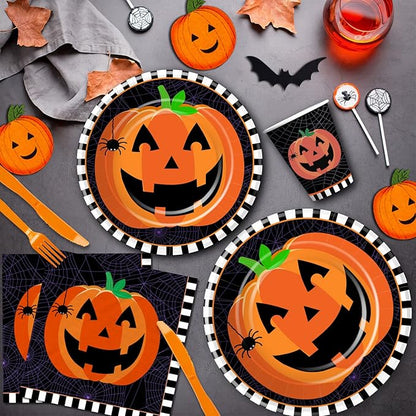 Halloween Party Tableware Set - Supplies for 24 People