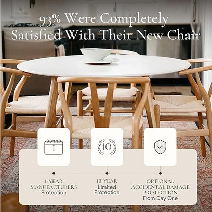 POLY &amp; BARK Weave Mid Century Modern Dining Chairs - Set of 2, Natural