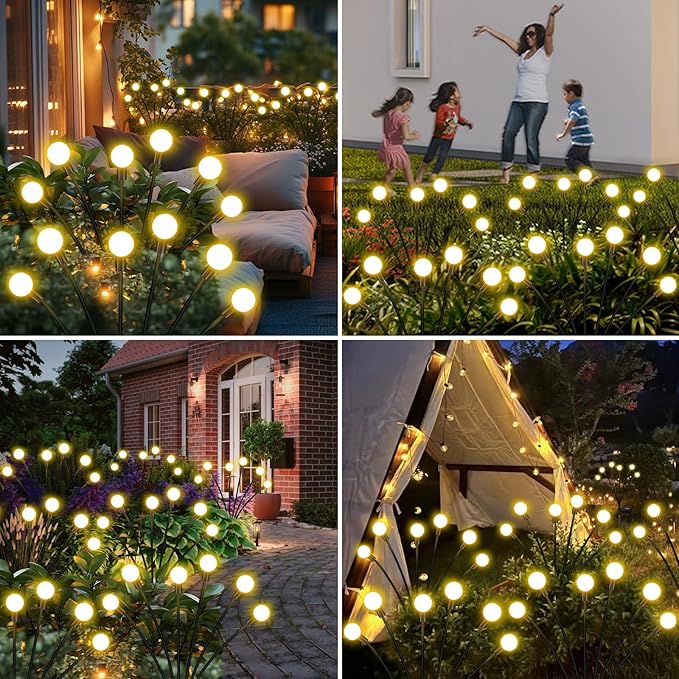 Solar Garden Lights - 4 Pack Firefly