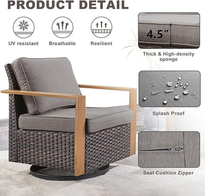 5 Piece Patio Conversation Set in Gray