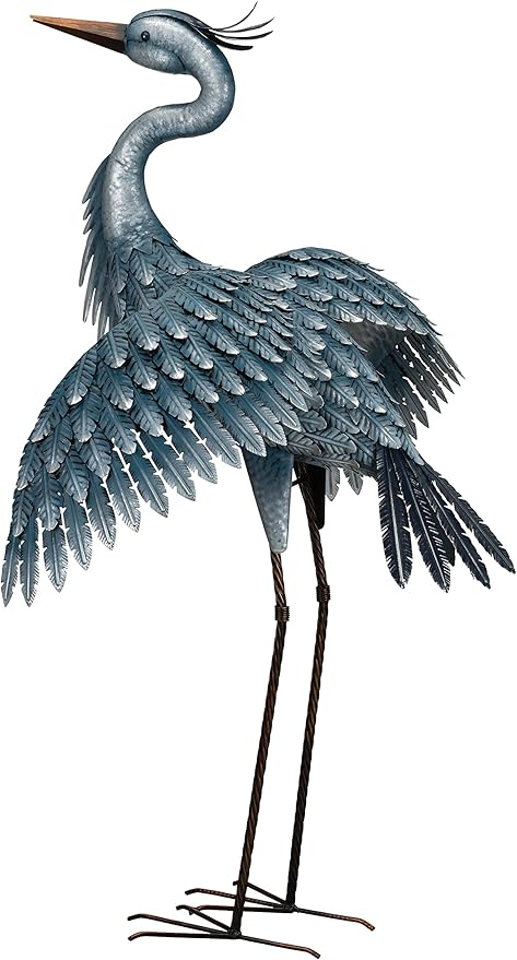 Rustic Metal Bird Sculpture