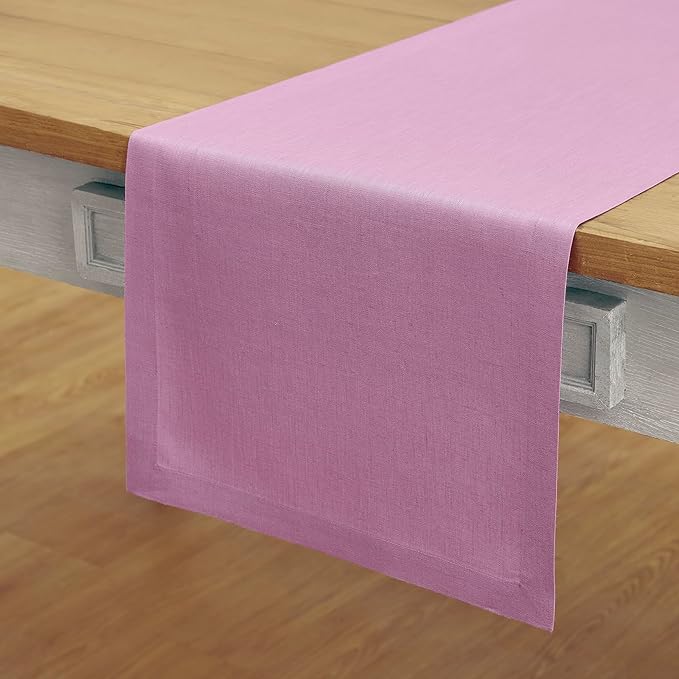 100% Pure Linen 14 x 108" Table Runner - Violet