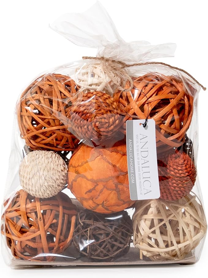 Large Decorative Vase Filler/Orbs - Burnt Orange