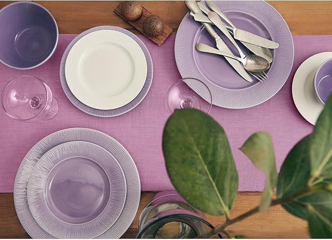 100% Pure Linen 14 x 108" Table Runner - Violet