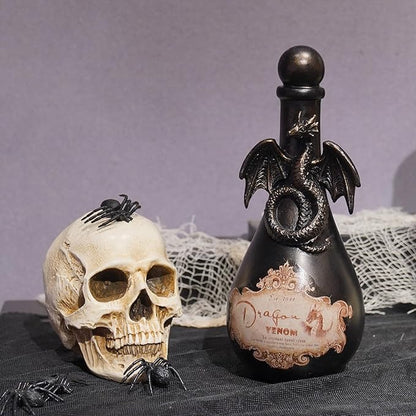 Resin Black Dragon Halloween Potion Bottle