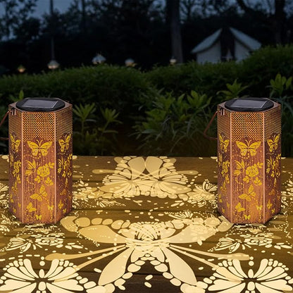 2 Pack Butterfly Solar Lanterns