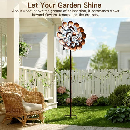 84 inch Copper Wind Sculpture/Spinner
