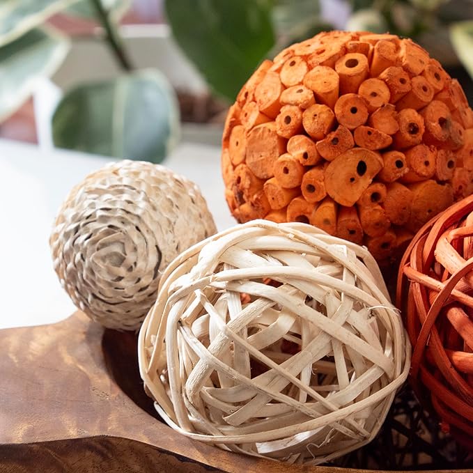 Large Decorative Vase Filler/Orbs - Burnt Orange