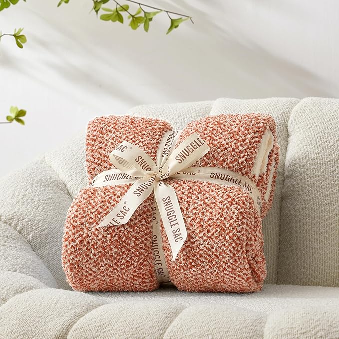 Snuggle Sac Ultra Soft Throw Blanket in Rust - 50 x 60 inch