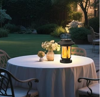 2 Pack Flickering Flameless Solar Lanterns