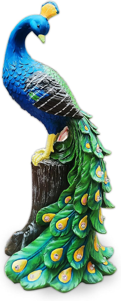 Solar LED Peacock Garden Sculpture