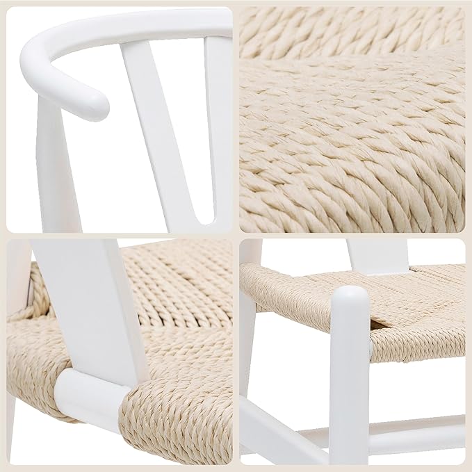 POLY &amp; BARK Weave Dining Chairs – Set of 2 - White