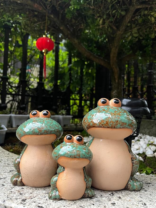 Frog Garden Decor - Set of 3