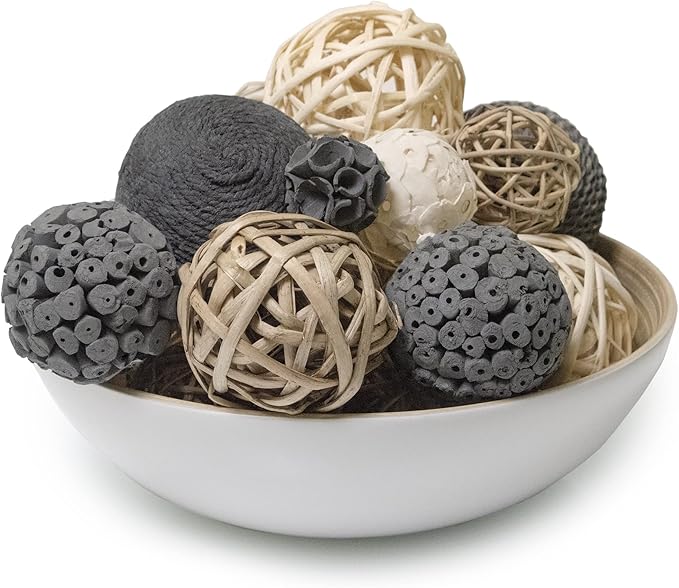 Decorative Balls Vase Filler - Grey