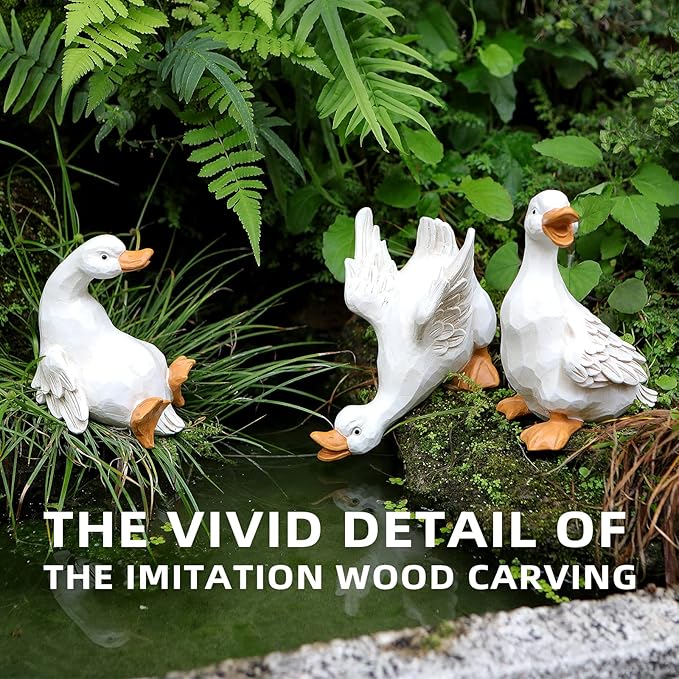 Duck Garden Sculptures - Set of 3