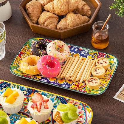 Set of 3 Vancasso Serving Platters - 16"/14"/12" Inch Rectangular Trays