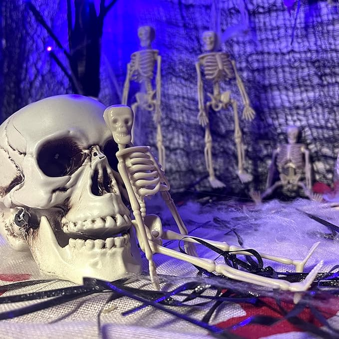 Set of 16 Mini Skeleton Figurines