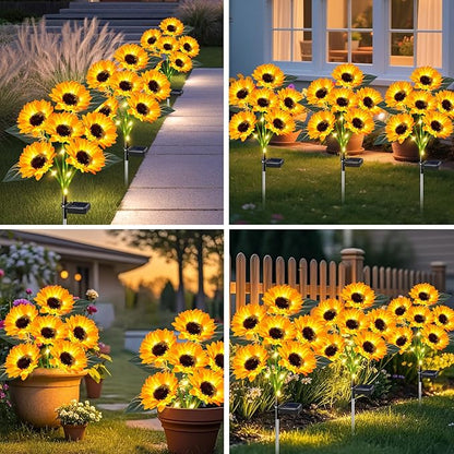 Sunflower Solar Lights - 4 Pack