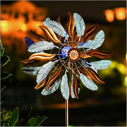 87 Inch Extra Large Wind Spinner - Feather Design
