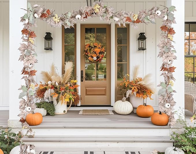 Muted Fall Maple Leaf Garland - 6Ft