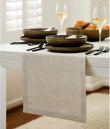 100% Pure Linen Dining Table Runner 14 x 72 Inch
