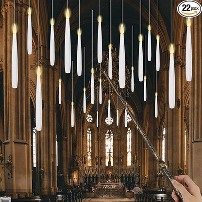 22-Piece Flameless Floating Candles with Magic Wand Remote Timer
