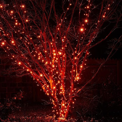 100FT Connectable String Lights with 8 Lighting Modes - Orange