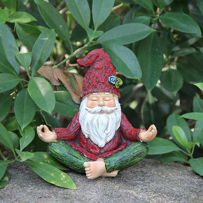 Garden Yoga Gnome Statue
