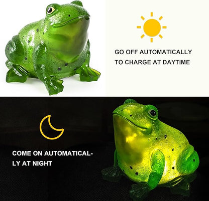 Solar Garden Frog