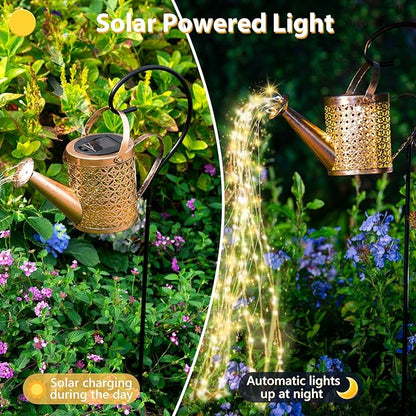 Solar Watering Can Light - Bronze