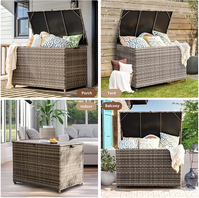 178 Gallon Outdoor Storage Box with Wheels