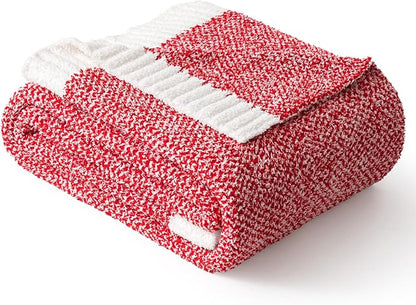 MIULEE Super Soft Throw Blanket in Red