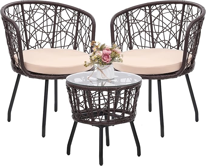 Kromax 3 Piece Bistro Set in Beige