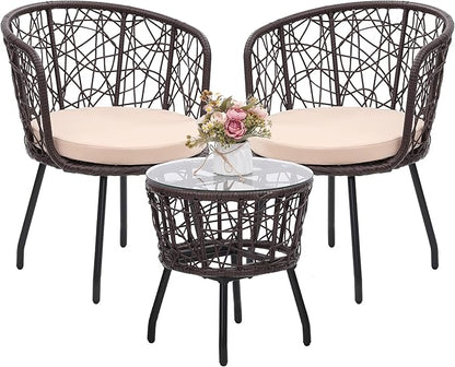 Kromax 3 Piece Bistro Set in Beige