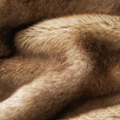 Luxury Faux Fur Throw Blanket - Ochre 50 x 60 inch