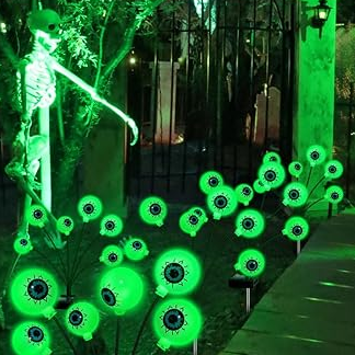 Set of 4 24-light LED Spooky Eyeball Lights - Outdoor/Waterproof