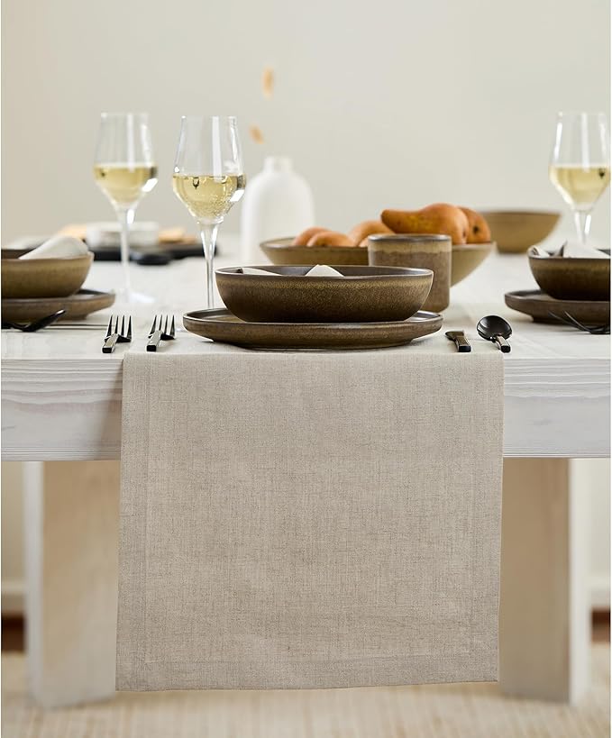 100% Pure Linen Dining Table Runner 14 x 72 Inch