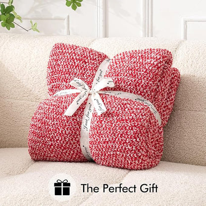 MIULEE Super Soft Throw Blanket in Red