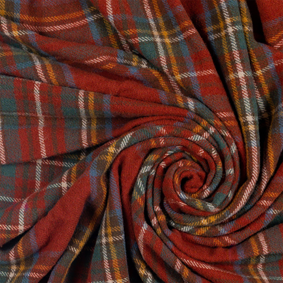 Highland Tweeds Pure New Wool Fluffy Throw - Antique Royal Stewart