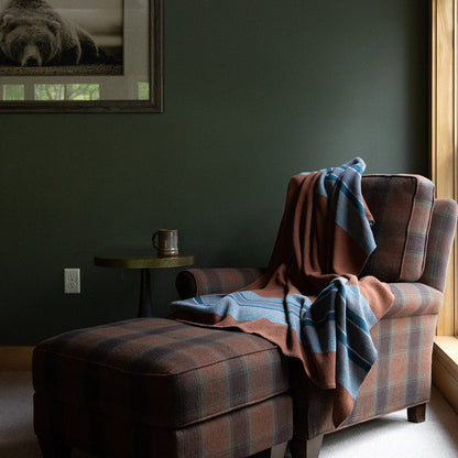 Lodge Stripe - Cotton Sustainable Knit Throw Blanket