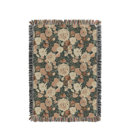 Poppy Floral Jacquard Woven Throw