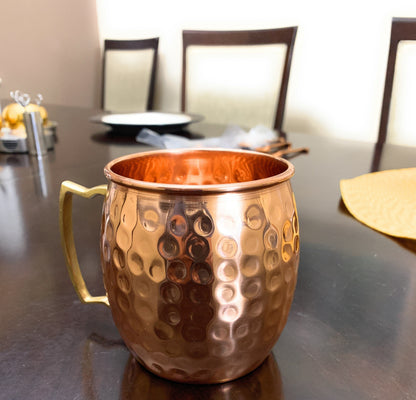 Hammered Moscow Mule Mugs - Set of 2