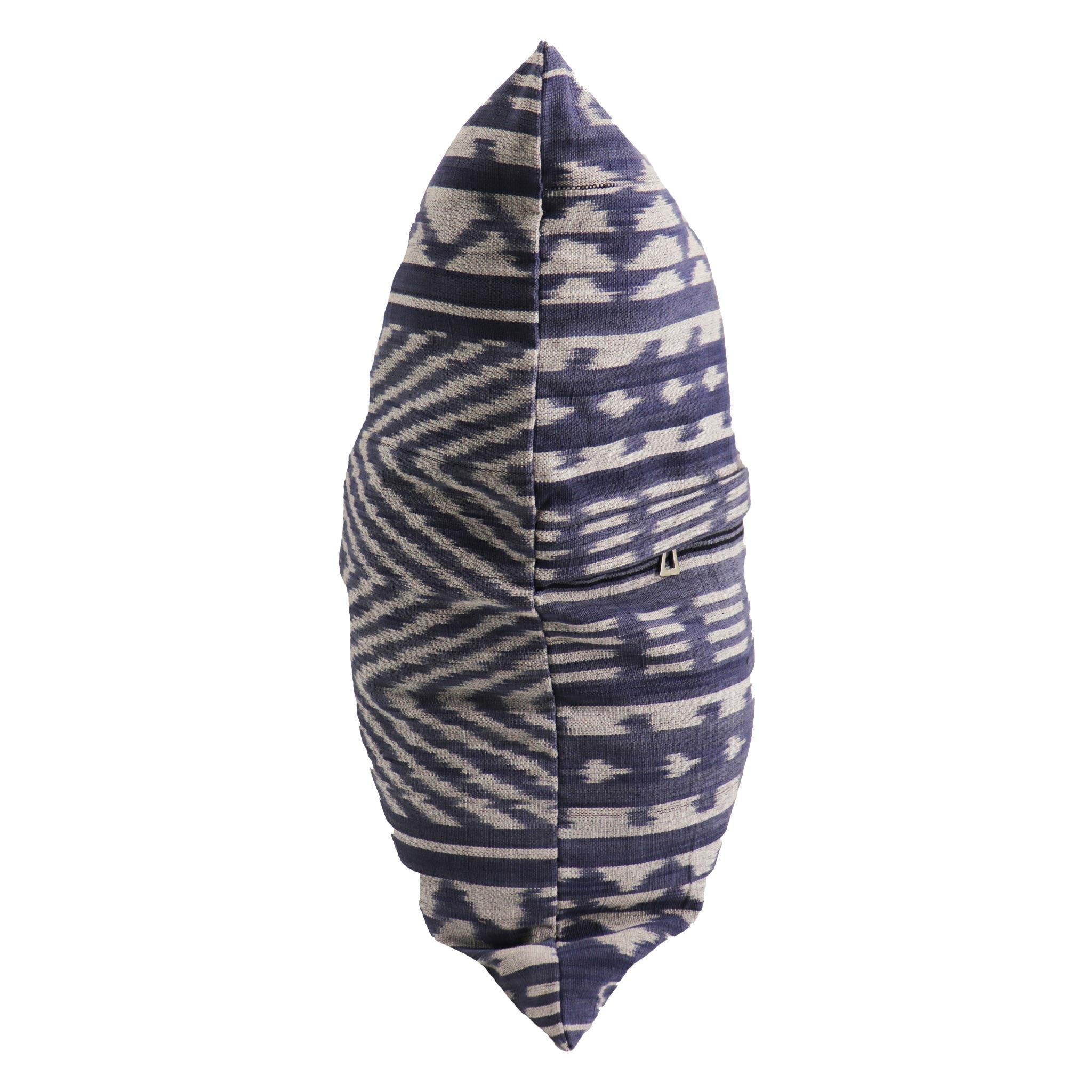 Handwoven Ikat Pillow Cover - Blue